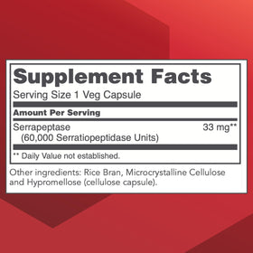 PROTOCOL FOR LIFE BALANCE Serrapeptase 60 Veg Caps side view