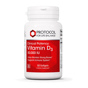 PROTOCOL FOR LIFE BALANCE Vitamine D3 50 000 UI gélules vue avant