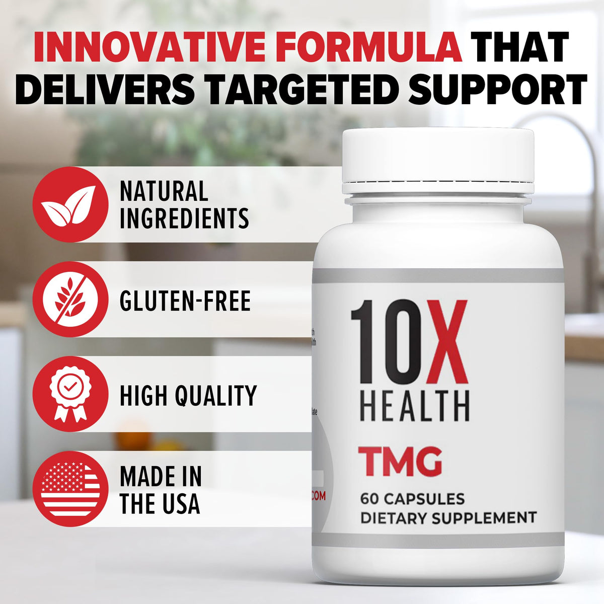 proximité des capsules de TMG 10X Health System