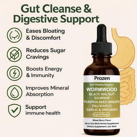 Prozen Wormwood Gut Cleanse 60ml gouttes avec compte-gouttes