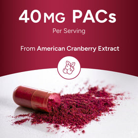 PRVNT Complément Alimentaire Cranberry PACs D-Mannose 60 Capsules avec étiquette