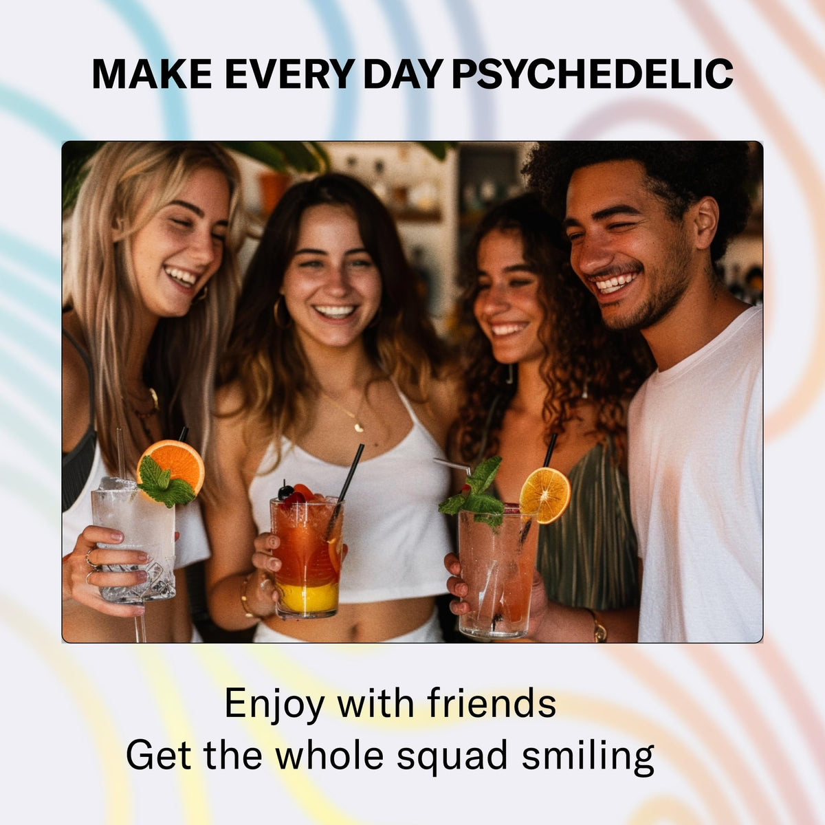 Psychedelic Water mélange Good Mood, préparation d'une boisson