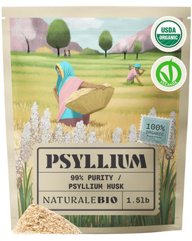 Psyllium bio NaturaleBio 680g vue avant avec étiquette