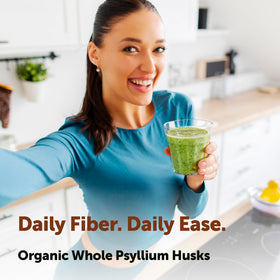 Psyllium entier bio Micro Ingredients mélangé dans un smoothie