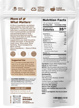 Psyllium entier bio Micro Ingredients sur une table de cuisine