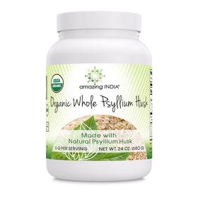 Psyllium Husk Amazing India 24 Oz en emballage avant