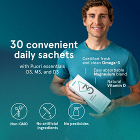 Puori P3 boîte avec étiquette et QR code