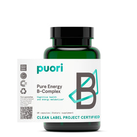 Puori Pure Energy B-Complex 60 capsules, vue avant du produit