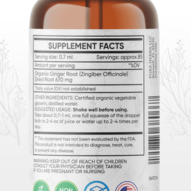 Pura Herba gouttes liquides de gingembre bio 168g avec pipette