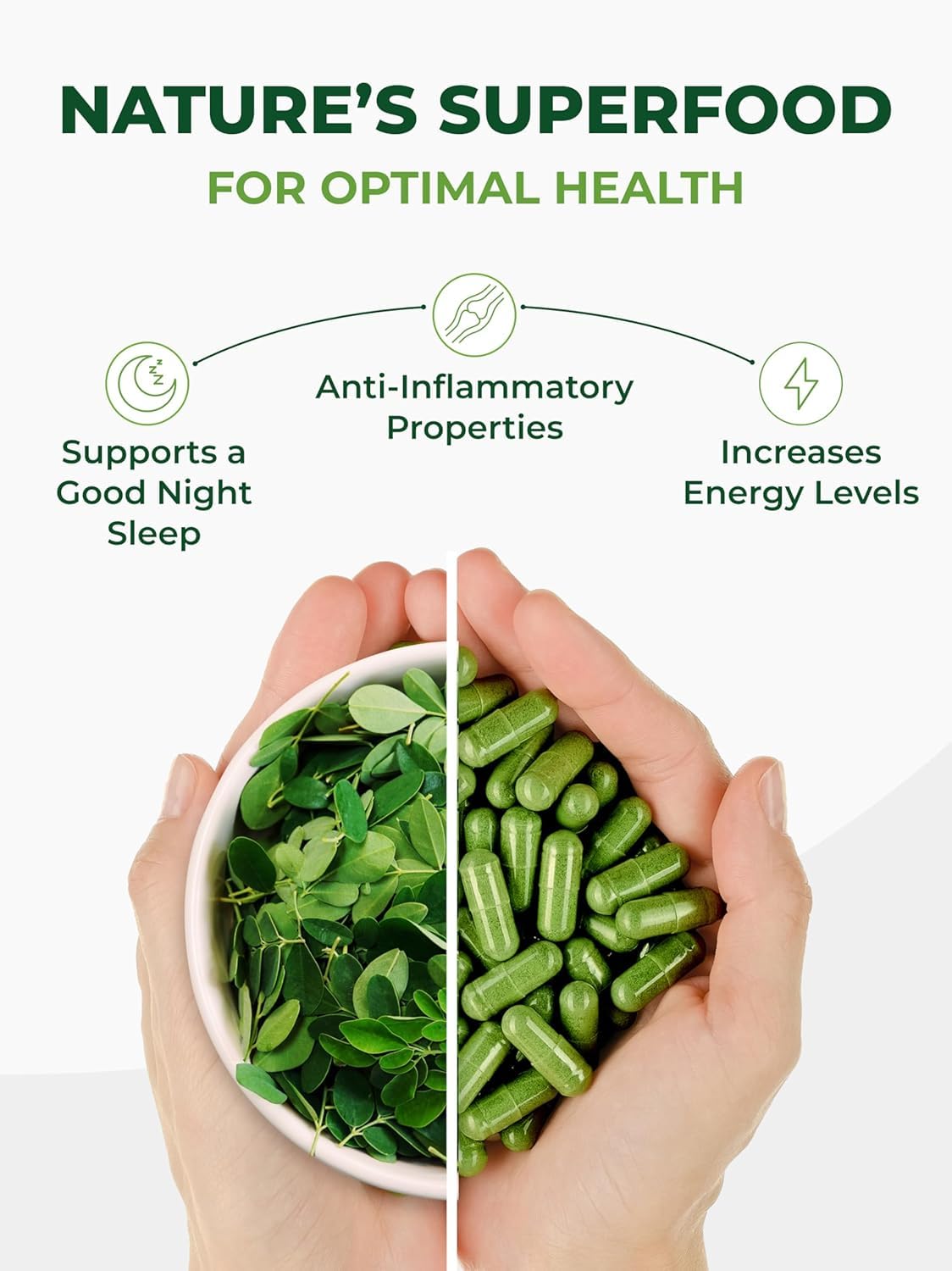 PURA VIDA MORINGA, capsules dans un environnement naturel