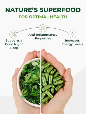 PURA VIDA MORINGA, capsules dans un environnement naturel