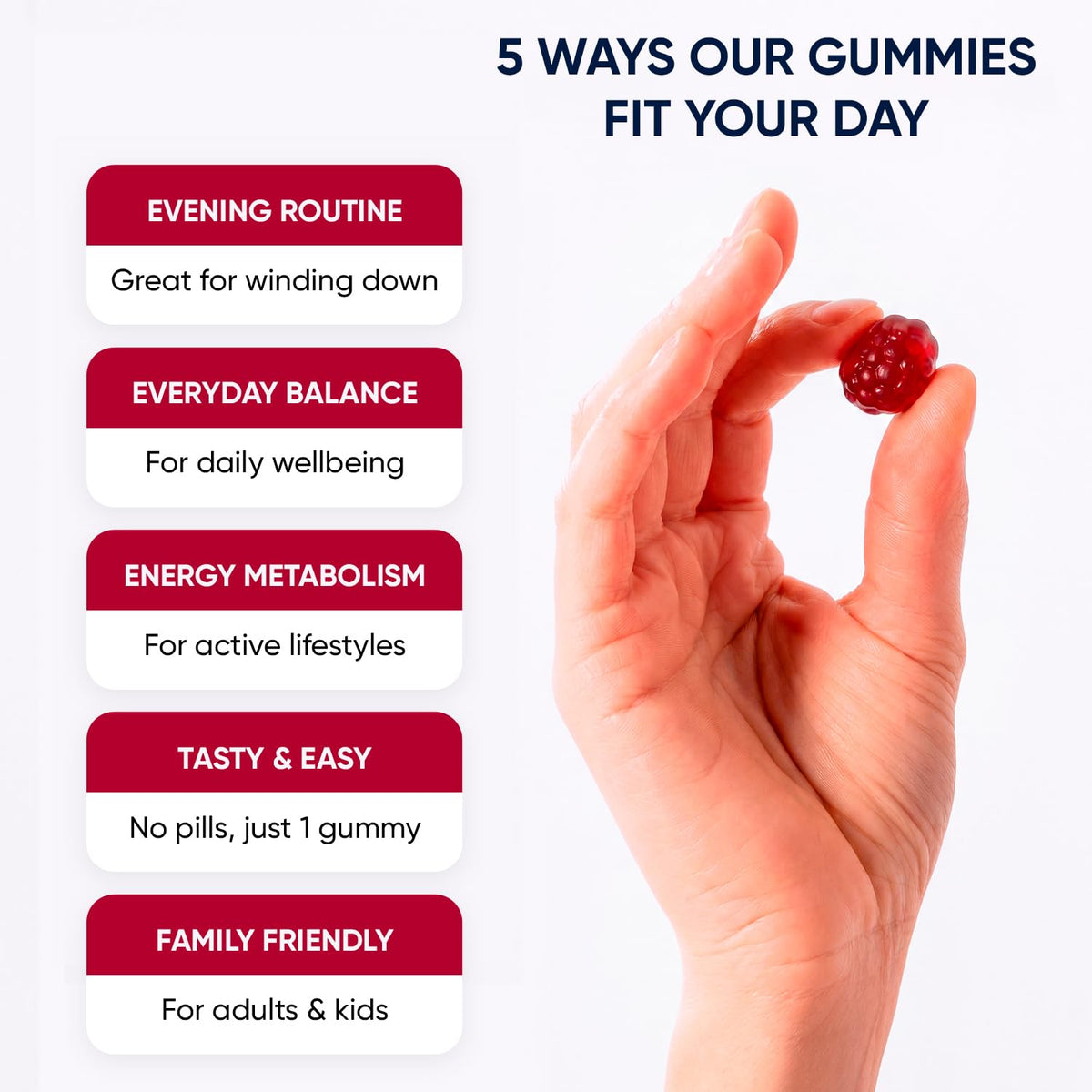 PURA WEX NUTRITION Gummies Magnésium Glycinate Cerise 400mg, gummies sur une cuillère