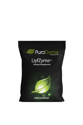 PuraDyme LiyfZyme 1000 capsules vue de face avec étiquette