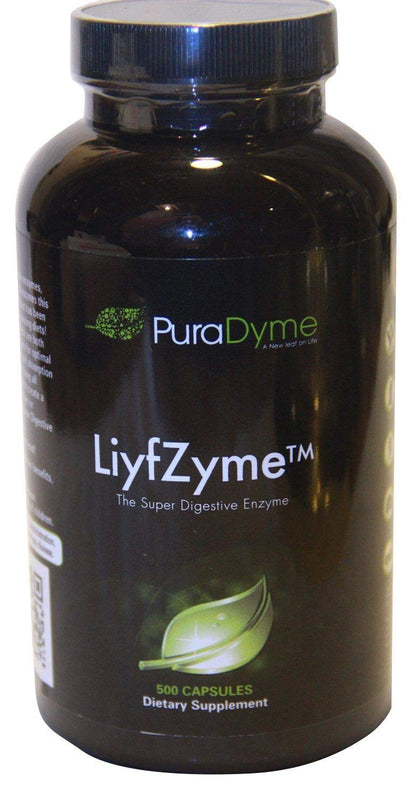 PuraDyme LiyfZyme 500 capsules végétales vue de face