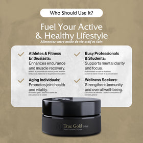 Pürblack Résine de Shilajit Pure 82g sur une table