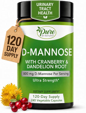 Pure By Nature D-Mannose 800mg 240 capsules devant
