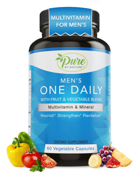 Pure By Nature Multivitamine pour Hommes 60 capsules vue de face