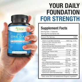 Pure By Nature Multivitamine pour Hommes avec légumes et fruits