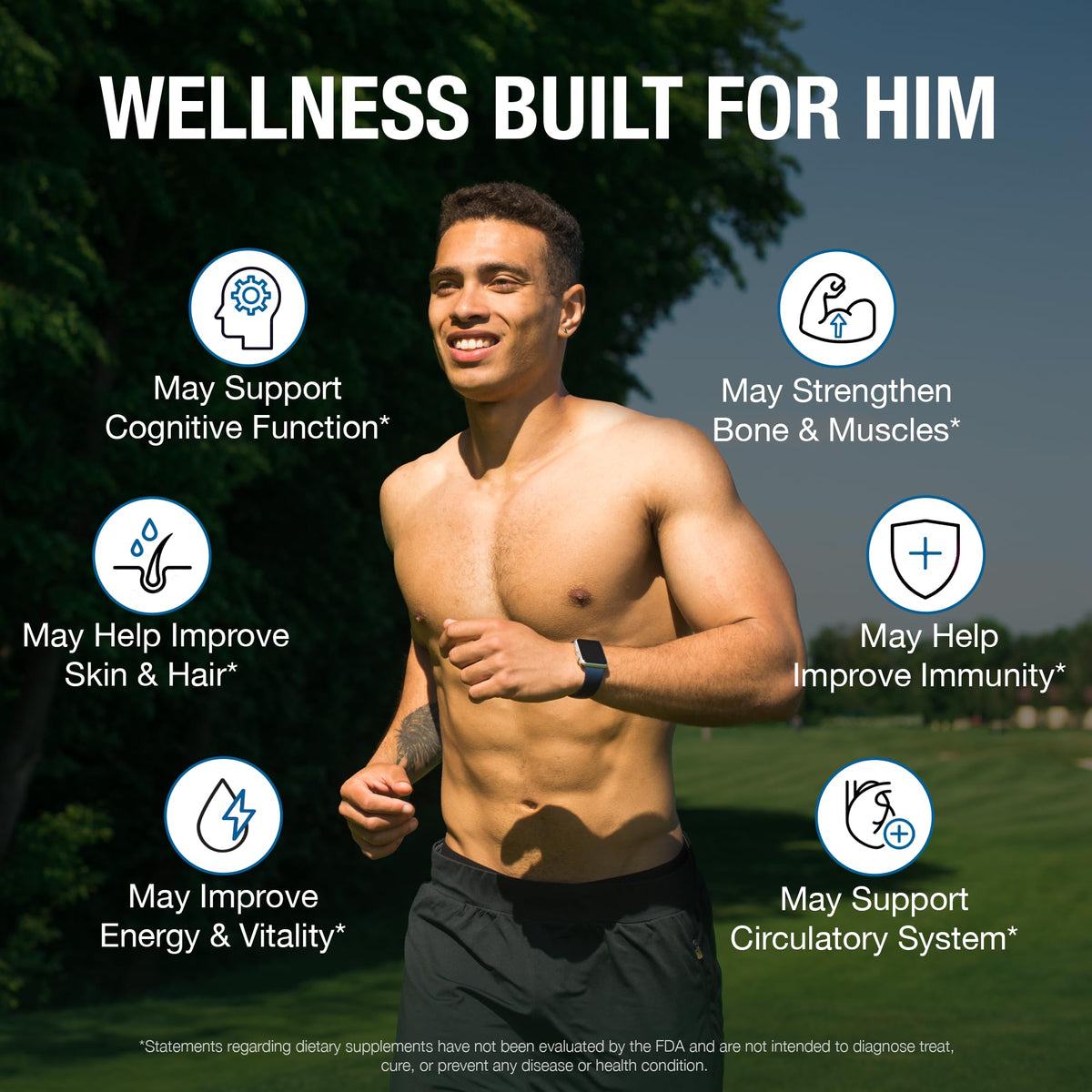 Pure By Nature Multivitamine pour Hommes vue arrière