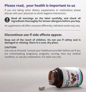 PURE CO chardon-marie 300mg capsules sur une table