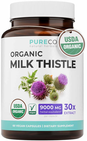 PURE CO Complément Alimentaire Chardon-Marie 300mg - Vue de face
