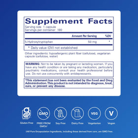 Pure Encapsulations 5-HTP 50 mg capsule close-up