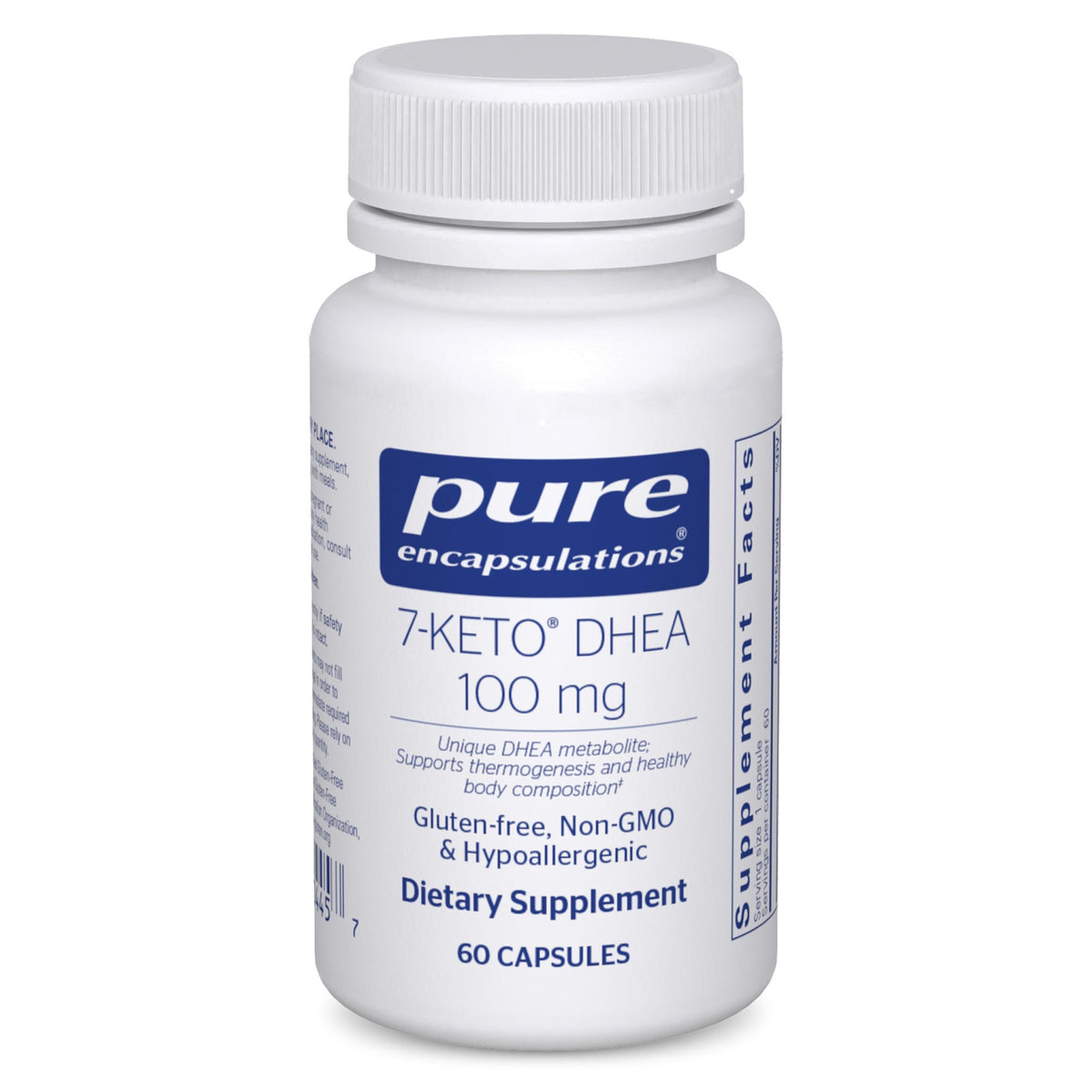 Pure Encapsulations 7-Keto DHEA 100 mg 60 Capsules - vue de face