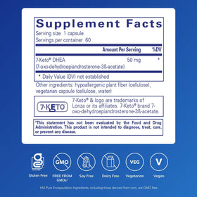 Pure Encapsulations 7-Keto DHEA 50 mg 60 Capsules arrière
