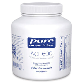 Pure Encapsulations Acai 600 capsules 180 unités vue de face