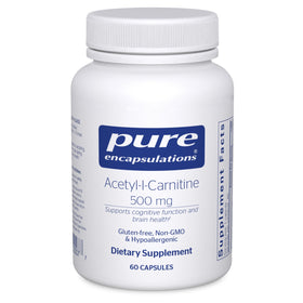 Pure Encapsulations Acetyl-L-Carnitine 500 mg 60 Capsules front view