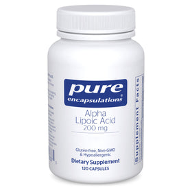 Pure Encapsulations Acide Alpha-Lipoïque 200 mg, 120 capsules vue de face