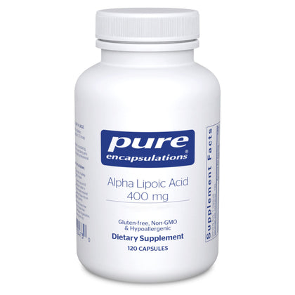 Pure Encapsulations Acide Alpha-Lipoïque 400 mg capsule vue avant