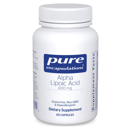 Pure Encapsulations Acide Alpha Lipoïque 600 mg 60 Capsules devant