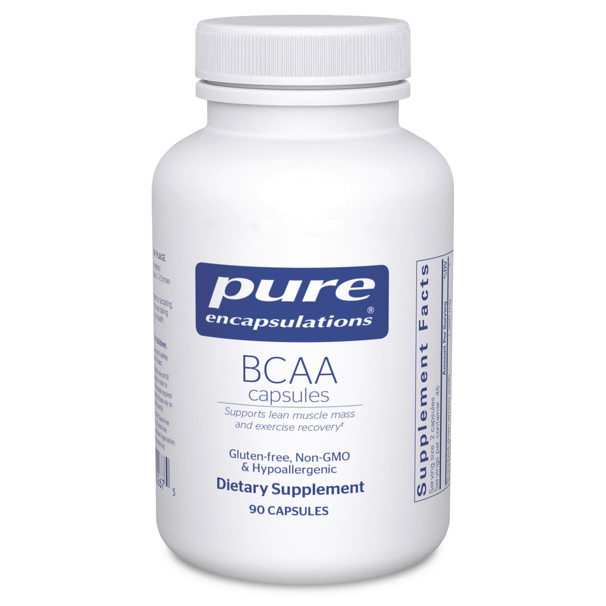 Pure Encapsulations BCAA Capsules 90 capsules, vue avant