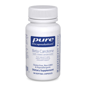 Pure Encapsulations Beta Carotène 90 capsules molles, vue avant