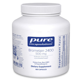 Pure Encapsulations Bromelain 500 mg 180 Capsules - vue de face
