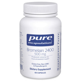 Pure Encapsulations Bromélaïne 500 mg 60 capsules vue de face