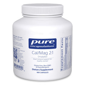 Pure Encapsulations Cal/Mag (Malate) 180 capsules front view