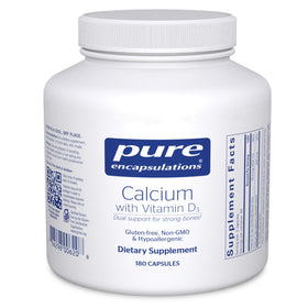 Pure Encapsulations Calcium avec Vitamine D3 180 Capsules vue avant