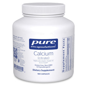 Pure Encapsulations Calcium Citrate 180 Capsules vue avant