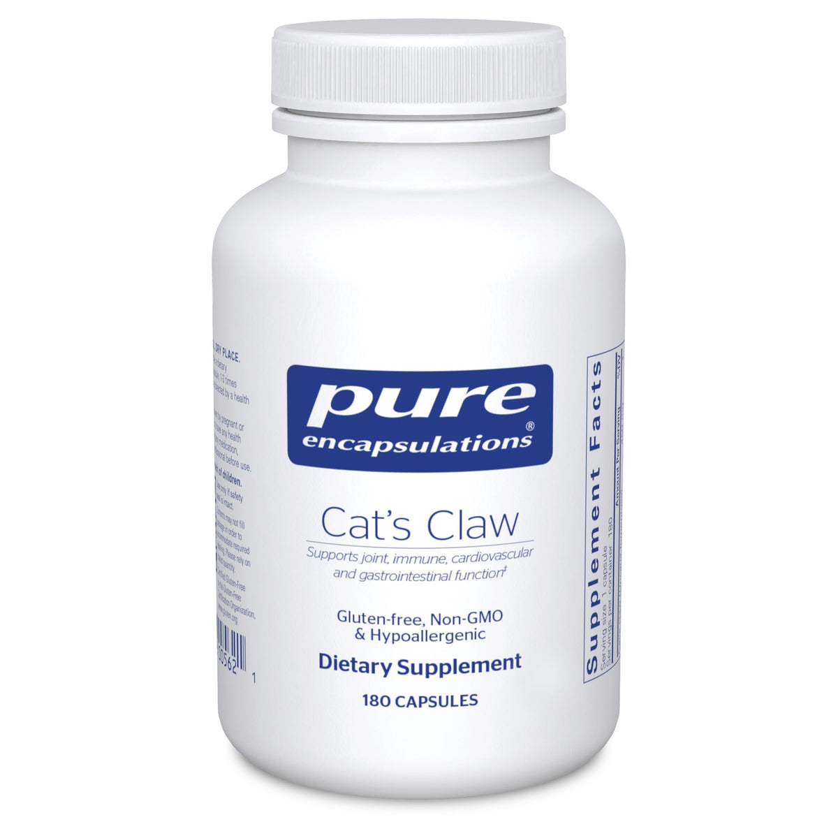 Pure Encapsulations Cat's Claw 180 capsules front view