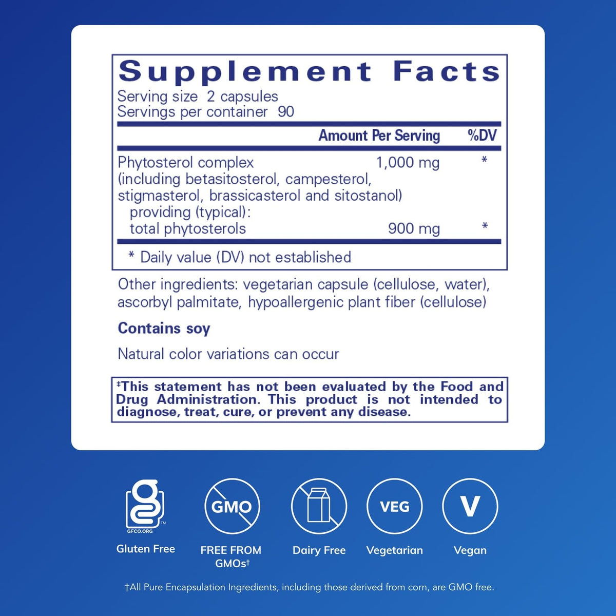 Pure Encapsulations CholestePure 180 capsules vue arrière