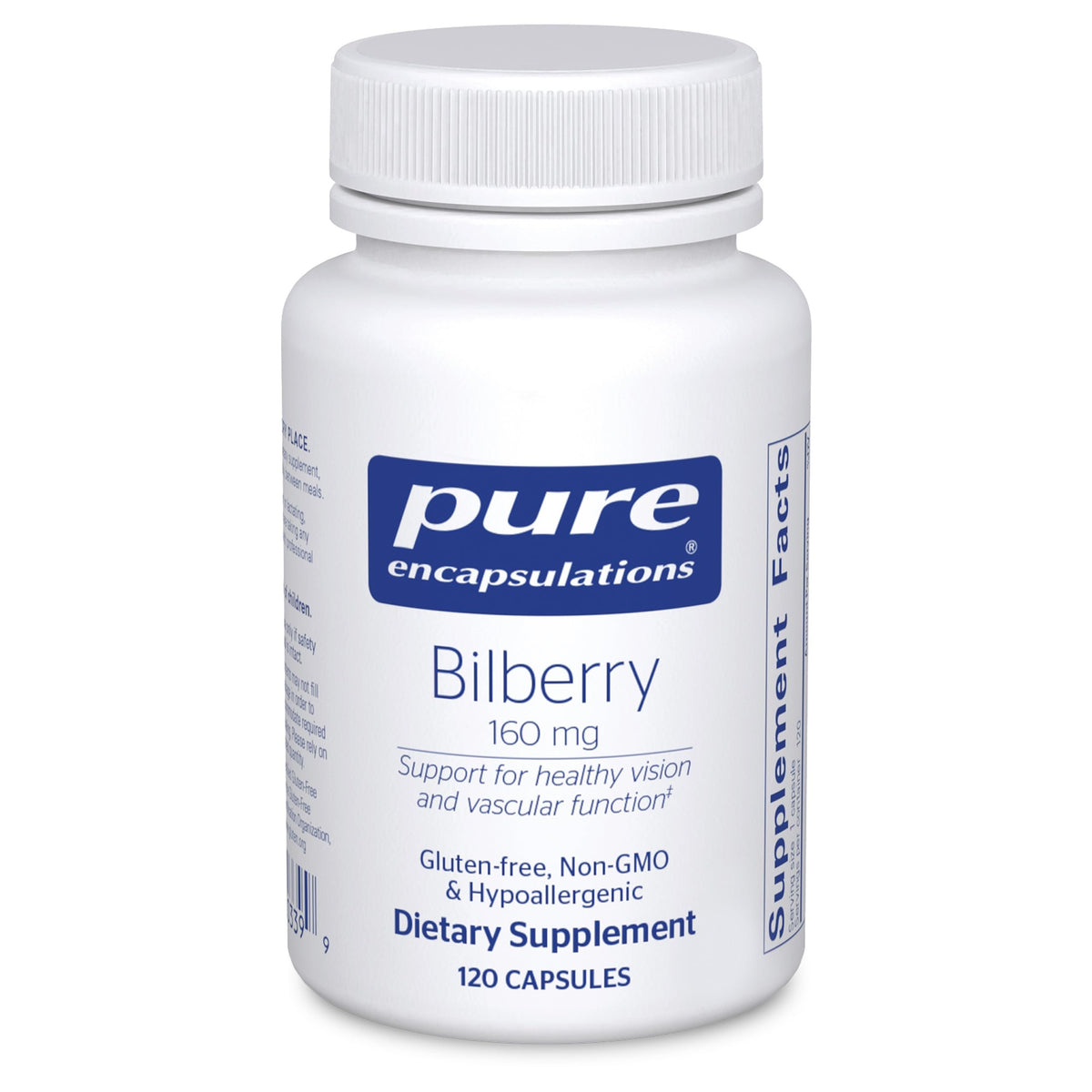 Pure Encapsulations Complément Alimentaire Myrtille 120 Capsules vue de face