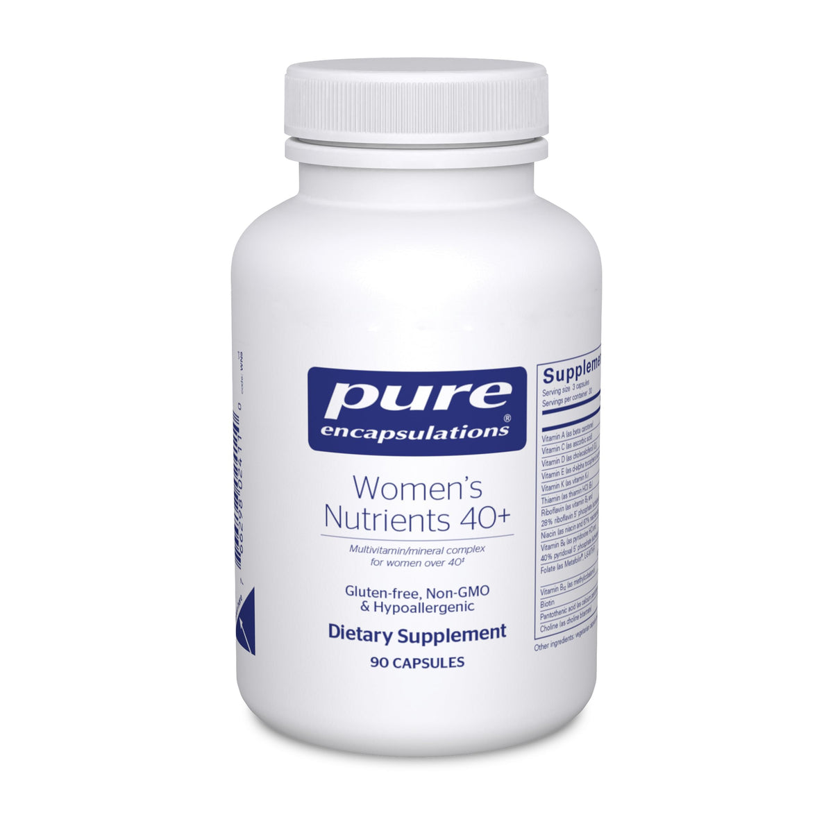 Pure Encapsulations Compléments Alimentaires Femmes 40+ 90 Capsules, vue de face