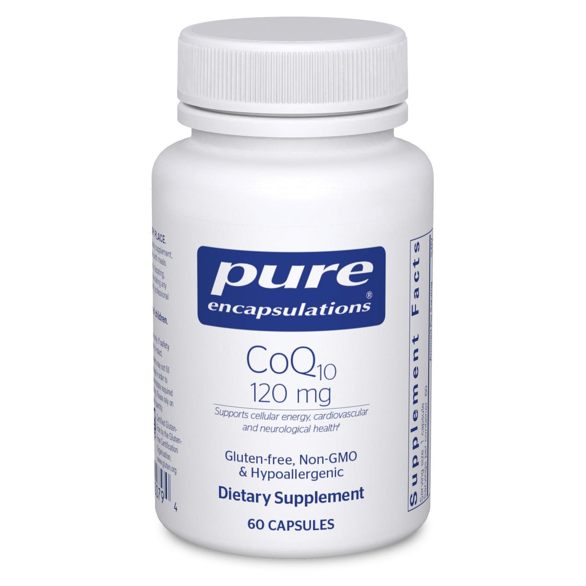 Pure Encapsulations CoQ10 120 mg 60 capsules front view