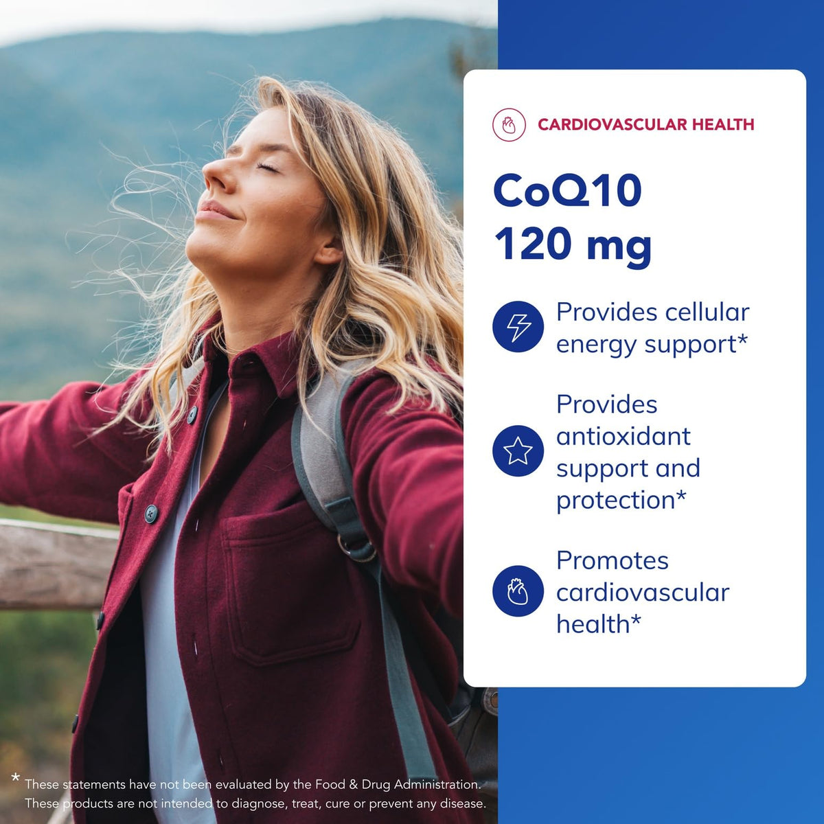 Pure Encapsulations CoQ10 120 mg capsules on a table