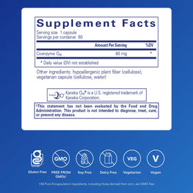 Pure Encapsulations CoQ10 60 mg capsules side view