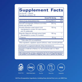 Pure Encapsulations Cortisol Calm 60 Capsules - vue de dos