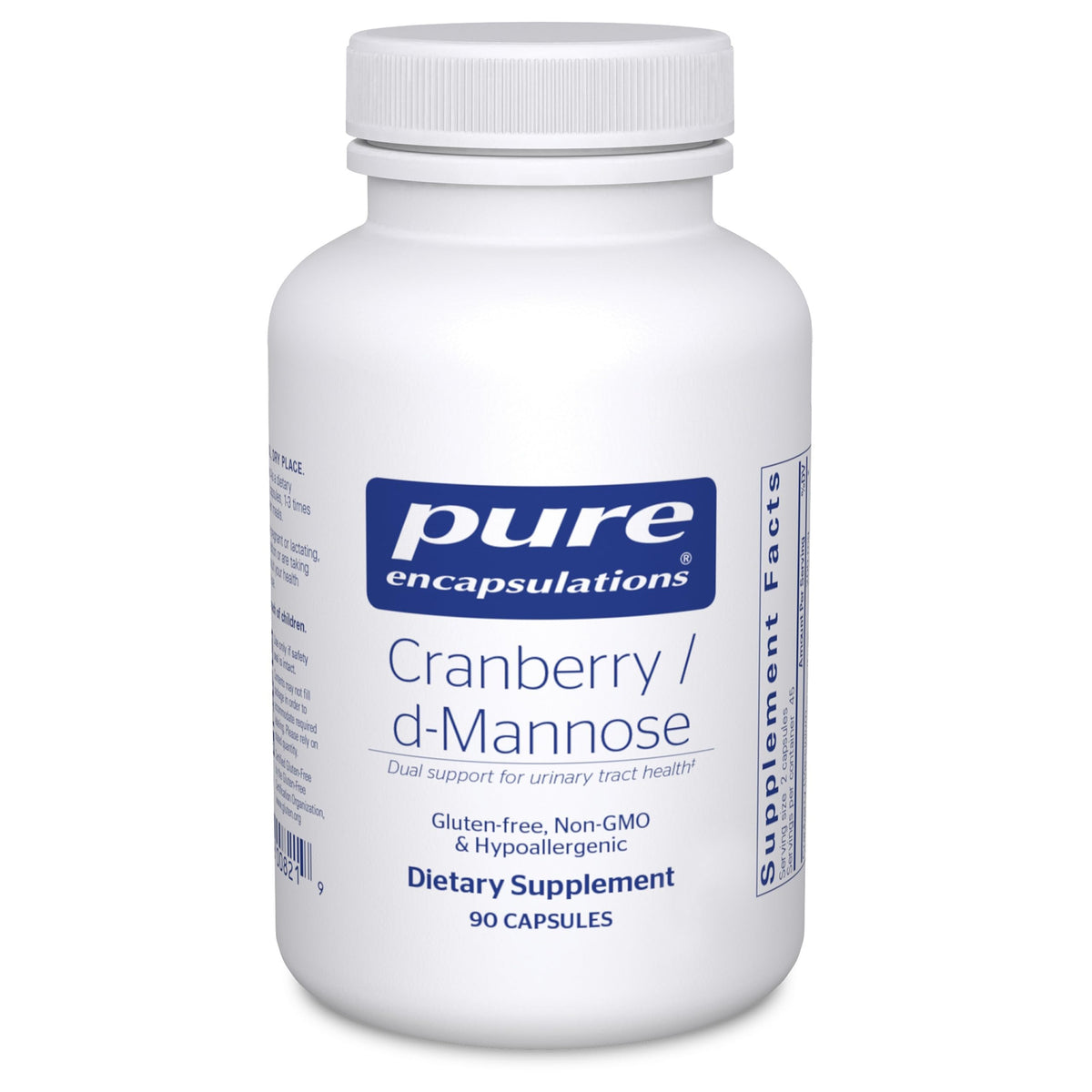 Pure Encapsulations Cranberry D-Mannose 90 Capsules vue de face