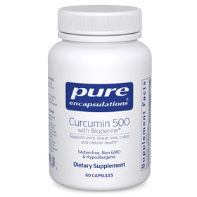 Pure Encapsulations Curcumin 500 avec Bioperine, vue avant